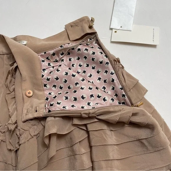 NWT ANTHRO LEIFSDOTTIR layered silk mini skirt - Picture 4 of 7